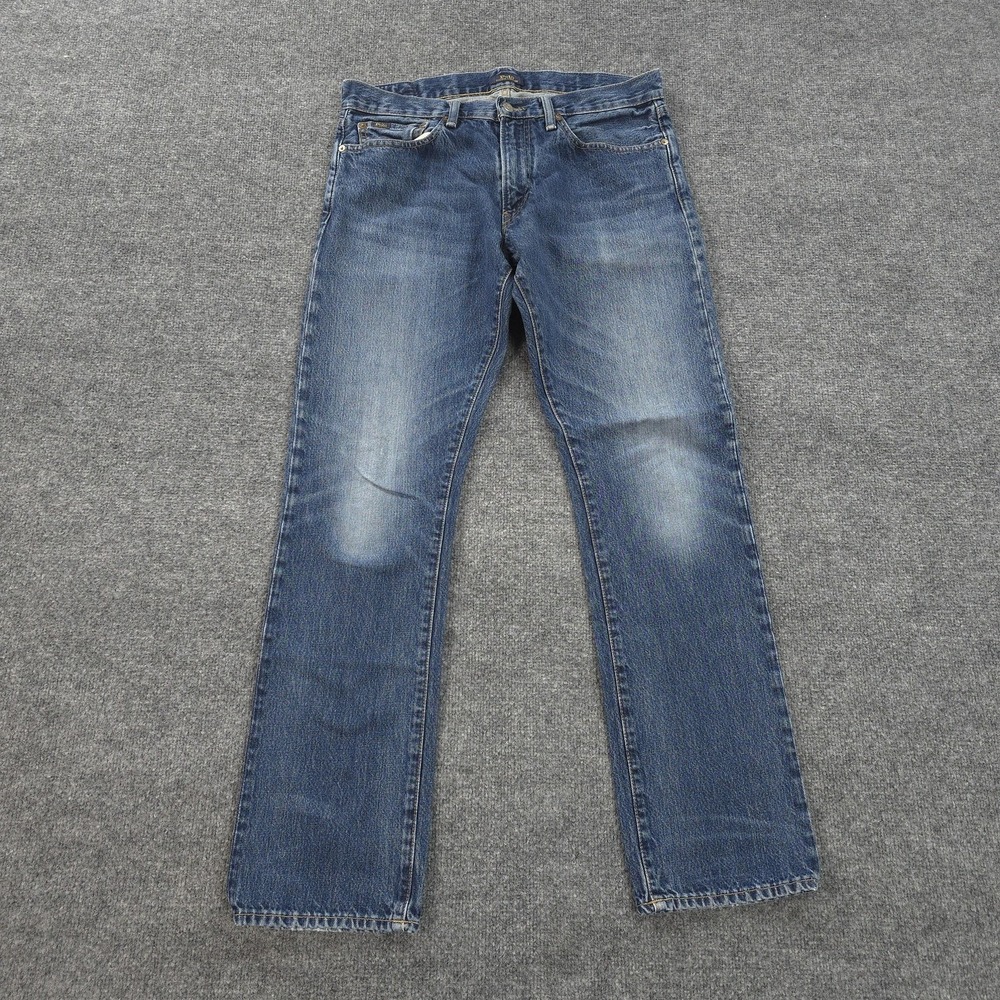 Polo Ralph Lauren Jeans‎ Mens 34x32 Blue Varick Slim Straight Denim Casual Prep
